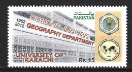 PAKISTAN. N°1364 De 2012. Département De Géographie De L'Université De Karachi. - Géographie