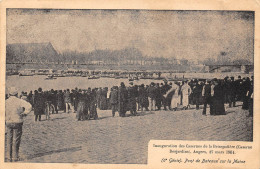 Angers    49   Militaria    Inauguration Des Casernes Desjardin. Brisepotière  Pont De Bateaux Sur La Maine (Voir Scan) - Angers