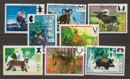 POLAND Oblitéré 2091-2098 CHASSE GIBIER LOUP MOUFLON ELAN COQ DE BRUYERE CHEVREUIL LYNX CERF D'EUROPE SANGLIER - Neufs