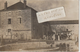 FLEURVILLE - Que De Monde à Côté De Cette Grande Bâtisse   ( Carte Photo ) 2/2 - Montceau Les Mines