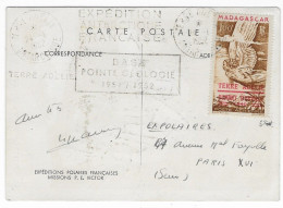 TAAF - Terre Adélie - 5ème Expédition 24-1-1952 - Pointe Géologie - Signature Marret - - ...-1955 Préphilatélie