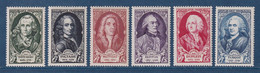 France - YT Nº 853 à 858 ** - Neuf Sans Charnière - 1949 - Unused Stamps