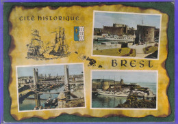 Carte Postale 29. Brest  Parchemin   Très Beau Plan - Brest