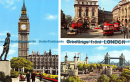 R137973 Greetings From London. Hinde. 1966. Multi View - Sonstige & Ohne Zuordnung