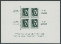 Dt. Reich Bl. 9 **, 1937, Block Kulturspende, Postfrisch, Pracht, Gepr. Schlegel, Mi. 320.- - Blocks & Kleinbögen