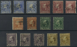 NIEDERLANDE 7-12 O, 1867, König Willem III, 15 Werte In Nuancen, Etwas Unterschiedlich - Otros & Sin Clasificación