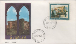 ITALIA - ITALIE - ITALY - 1974 - Turismo - 1ª Emissione - Gradara - FDC Roma - FDC