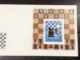 VIET  NAM ENVELOPE-F.D.C BLOCKS-(1983 Chess Piecec) 1 Pcs Good Quality - Vietnam