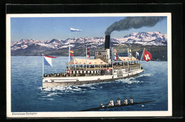 AK Dampfer Helvetia Auf Dem Zürichsee  - Autres & Non Classés