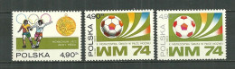 POLAND MNH ** 2155 En Noir Et En Gris (= VARIETE) + 2156 Coupe Du Monde De Football En Allemagne, Ballon, Joueur, Jeu - Ongebruikt