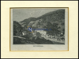 BAD RIPPOLDSAU, Gesamtansicht, Holzstich Von Heunisch Um 1840 - Stiche & Gravuren