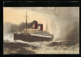 AK Passagierschiff RMS Carmania D. Cunard Line  - Dampfer