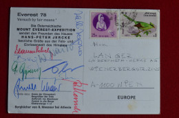 "Everest 1978 OEAV Signed R. Messner W. Nairz H. Schell + 6 Climbers Himalaya Mountaineering Escalade Alpinisme - Sportspeople