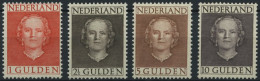 NIEDERLANDE 540-43 *, 1949, Königin Juliana, Falzrest, Prachtsatz - Nuevos