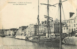 50 - Cherbourg - Le Bassin Du Commerce Et Le Quai Alexandre III - Bateaux - Voilier - CPA - Voir Scans Recto-Verso - Cherbourg