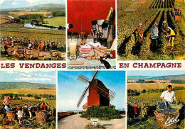 Vignes - Les Vendanges En Champagne - Multivues - Paniers - Moulin - Vendanges - Raisins - Vin - CPM - Voir Scans Recto- - Wijnbouw