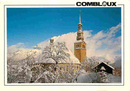 74 - Combloux - L'Eglise - Hiver - Neige - Flamme Postale - CPM - Voir Scans Recto-Verso - Combloux