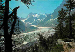 74 - Chamonix - Mont-Blanc - La Mer De Glace - Les Grandes Jorasses - CPM - Voir Scans Recto-Verso - Chamonix-Mont-Blanc