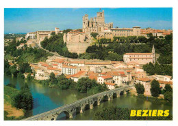 34 - Béziers - La Cathédrale St Nazaire Et Le Vieux Pont Sur L'Orb - CPM - Voir Scans Recto-Verso - Beziers