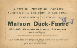 SCHAERBEEK-MAISON DUCK-FASTRE-LINGERIE-CHAUSSEE DE HAECHT-RECTO SOUVENIR D'ALSACE - Schaarbeek - Schaerbeek