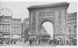 CPA Paris La Porte Et Le Boulevard Saint-Martin - Paris (10)