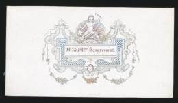 CARTE DE VISITE. 80 X 45 MM.  = Mr & Mme. DEUGREMANT   2 SCANS - Cartoline Porcellana