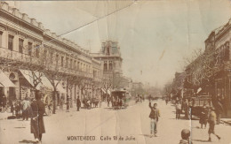 488713Montevideo, Calle 18 De Julio. 1908. (various Folds)  - Uruguay