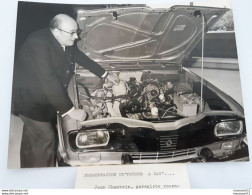 Photo 24cmx18cm - Rouen - Jean Chambrin , Garagiste Inventeur Du Moteur à Eau Sur Renault 16 - R 16 .. Lot405 . - Automobiles