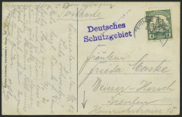 DEUTSCH-OSTAFRIKA 31 BRIEF, 1912, 4 H. Dkl`grün, Mit Wz., Mit Seepoststempel OST-AFRIKA LINIE B, 1.5.12 Und Violettem Ne - Afrique Orientale