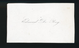 CARTE DE VISITE. 80 X 40 MM.  =             EDMOND DE BAY            2 SCANS - Porcelaine