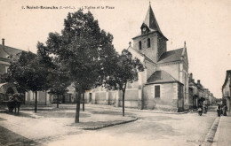 C P A  - 37 - SAINT  BRANCHS  -    L'église Et La Place - Sonstige & Ohne Zuordnung