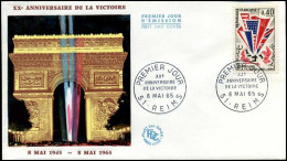 France - FDC - 1450 - XXe Anniversaire De La Signature De L'armistice é Reims - 1960-1969