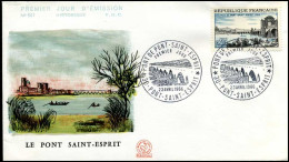 France - FDC - 1481 - Le Pont Saint-Esprit - 1960-1969