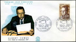 France - FDC - 1514 - Albert Camus - 1960-1969
