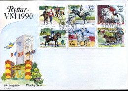 Zweden - FDC - Paarden - Caballos