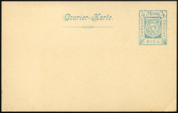 KIEL A P 21 BRIEF, COURIER: 1899, 4 Pf. Hellblau, Ungebraucht, Karte Feinst - Postes Privées & Locales