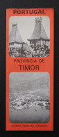 Dépliant Touriste Timor Oriental Portugal 1972 Avec Carte Tourist Flyer W/ Map Colonial East Timor - Reiseprospekte