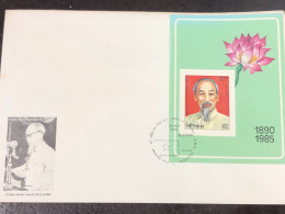 VIET  NAM ENVELOPE-F.D.C BLOCKS-(1985 President Ho Chi Minh) 1 Pcs Good Quality - Vietnam