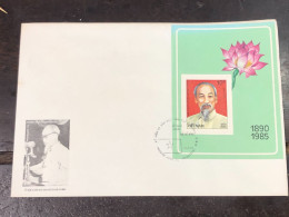 VIET  NAM ENVELOPE-F.D.C BLOCKS-(1985 President Ho Chi Minh) 1 Pcs Good Quality - Vietnam