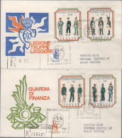 ITALIA - ITALIE - ITALY - 1974 - Bicentenario Della Guardia Di Finanza - 2x FDC Venetia - Viaggiata Con Annullo - FDC