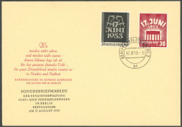 BERLIN 110/1 BRIEF, 1953, 17. Juni Auf Amtlichem FDC, Pracht, Mi. 70.- - Otros & Sin Clasificación