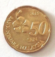 Malaysia, Year 2015, Used, 50 Sen - Malasia