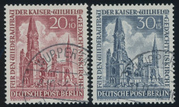 BERLIN 108/9 O, 1953, 20 Und 30 Pf. Gedächtniskirche, 2 Prachtwerte, Gepr. D. Schlegel, Mi. 155.- - Autres & Non Classés