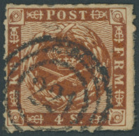 SCHLESWIG-HOLSTEIN Dk 9 O, 221 (FELDPOST Nr. 2) Auf 4 S. Durchstochen, Pracht - Schleswig-Holstein