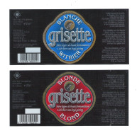 GRISETTE  WITBIER -  25 CL  - GRISETTE BLOND 25 CL - 2 BIERETIKETTEN  (BE 051) - Beer