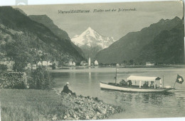 Flüelen (1908) Am Vierwaldstättersee Mit Bristenstock - Geschrieben. (E. Goetz - Luzern) - Flüelen