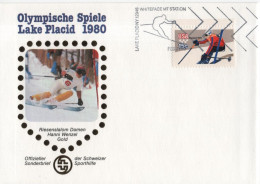 USA 1980 FDC Skiing Slalom Sport, Olympics Winter Olympic Games, Hanni Wenzel, Gold, Lake Placid NY - 1971-1980