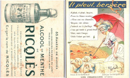 Chromos & Images - Ricqlès - Alcool De Menthe - Il Pleut, Bergère - Autres & Non Classés