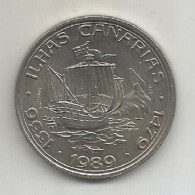 PORTUGAL 100$00 ESCUDOS 1989 - DISCOVERY OF THE CANARY ISLANDS - Portugal