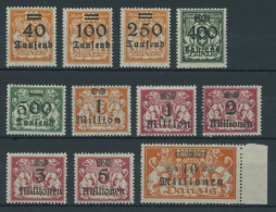 FREIE STADT DANZIG 158-68 **, 1923, Freimarken, Mi.Nr. 161 Und 162 Falzrest Sonst Postfrischer Prachtsatz - Mint